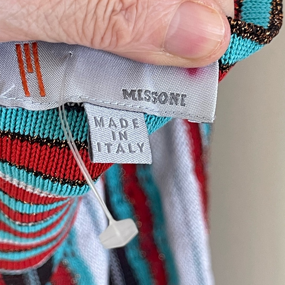VINTAGE MISSONI Striped Multicolor Halter Dress - Picture 7 of 9